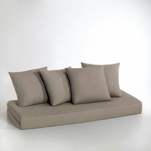 Matras en kussens voor zitbank Giada SO'HOME.  materiaal. Maten 80 x 190 cm. Kastanje kleur