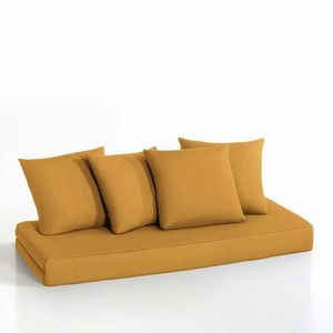Matras en kussens voor zitbank Giada SO'HOME.  materiaal. Maten 80 x 190 cm. Geel kleur