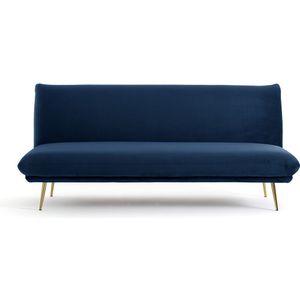 Omvormbare zitbank in fluweel, 3-zit, Mollie LA REDOUTE INTERIEURS. Fluweel materiaal. Maten 3-zit. Blauw kleur
