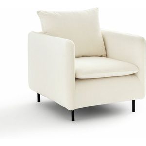 Fauteuil in fluweel, Ivete LA REDOUTE INTERIEURS. Fluweel materiaal. Maten 1-zit. Beige kleur