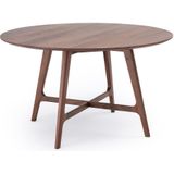 Ronde tafel 4-6 personen, Larsen LA REDOUTE INTERIEURS. Hout materiaal. Maten 6 personen. Kastanje kleur