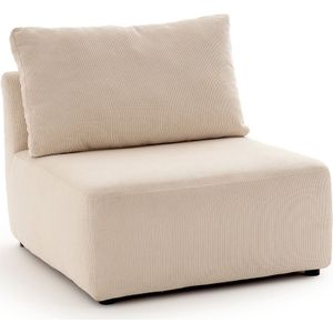 Zetel geribd fluweel, Monica LA REDOUTE INTERIEURS. Fluweel materiaal. Maten 1-zit. Beige kleur