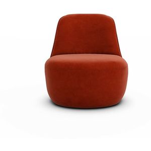 Fluwelen draaifauteuil Rosebury AM.PM. Fluweel materiaal. Maten 1-zit. Rood kleur