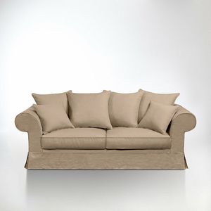 Zetel dik linnen, superieur comfort, Adélia LA REDOUTE INTERIEURS. Dikke linnen materiaal. Maten 4-zit. Beige kleur