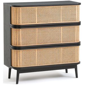 LA REDOUTE INTERIEURS - Laora - Ladekast - Zwart - Hout en Rotan