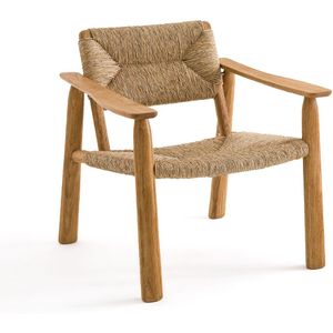 Fauteuil in eik en stro, Abondance design E.Gallina AM.PM. Hout materiaal. Maten één maat. Kastanje kleur