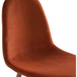 Set van 2 stoelen in fluweel, Polina LA REDOUTE INTERIEURS. Stof materiaal. Maten één maat. Kastanje kleur