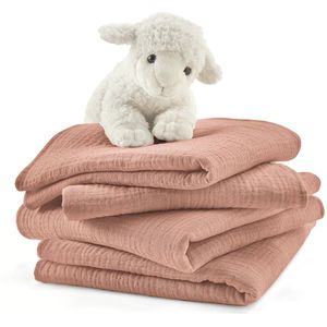 Set van 4 maxi luiers in tetra Kumla LA REDOUTE INTERIEURS. Katoen materiaal. Maten één maat. Roze kleur