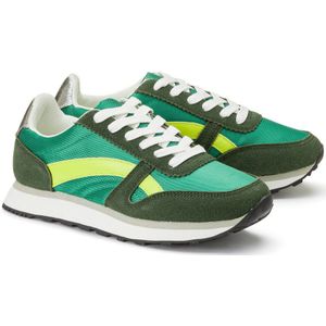 Running sneakers in nylon, retro stijl LA REDOUTE COLLECTIONS. Synthetisch materiaal. Maten 37. Groen kleur