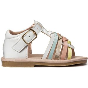 Sandalen met multi-bandjes LA REDOUTE COLLECTIONS. Polyurethaan materiaal. Maten 23. Wit kleur