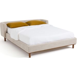 Bed met lattenbodem Papoo LA REDOUTE INTERIEURS. Stof materiaal. Maten 160 x 200 cm. Beige kleur