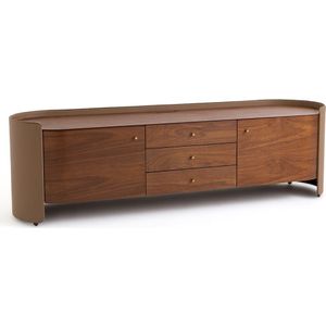 TV/hifi meubel in notelaar/leer, Firmo