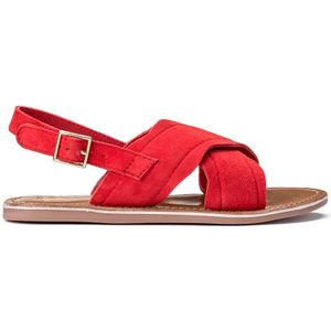 Sandalen in leer, gekruist LA REDOUTE COLLECTIONS. Leer materiaal. Maten 30. Oranje kleur