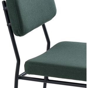 Set van 2 gewatteerde stoelen, Joao LA REDOUTE INTERIEURS. Stof materiaal. Maten één maat. Groen kleur
