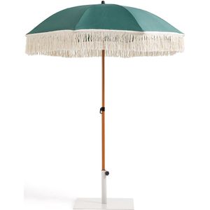 Parasol met franjes, Biara LA REDOUTE INTERIEURS. Polyester materiaal. Maten één maat. Groen kleur