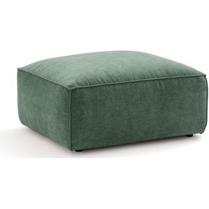 Modulaire poef van getextureerd fluweel, Seven LA REDOUTE INTERIEURS. Polyester materiaal. Maten 1-zit. Groen kleur