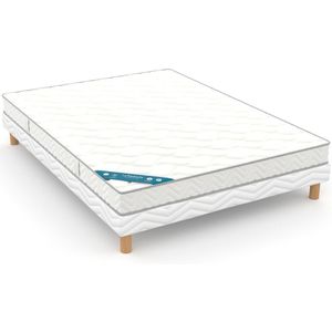 Matras in HR-schuim, stevig 18 cm LA REDOUTE INTERIEURS.  materiaal. Maten 130 x 190 cm. Wit kleur