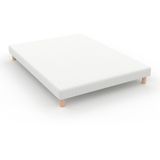 Witte boxspring met 12 latten LA REDOUTE INTERIEURS. Massief hout materiaal. Maten 160 x 200 cm. Wit kleur