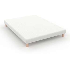 Witte boxspring met 12 latten LA REDOUTE INTERIEURS. Massief hout materiaal. Maten 160 x 200 cm. Wit kleur