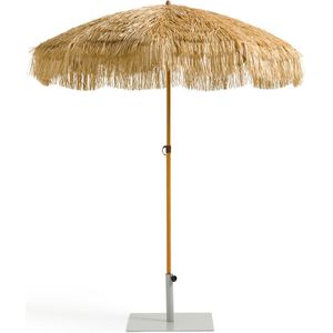 Parasol met franjes, Alata LA REDOUTE INTERIEURS. Polyester materiaal. Maten één maat. Kastanje kleur