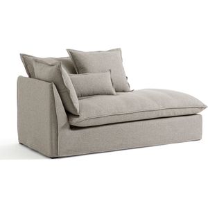 Longchair polyester, Odna LA REDOUTE INTERIEURS. Polyester materiaal. Maten Longchair hoek links. Groen kleur