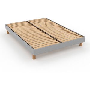 Onbedekte bedbodem met 22 flexibele latten LA REDOUTE INTERIEURS. Multiplex materiaal. Maten 2 x 80 x 200 cm. Grijs kleur
