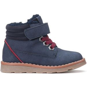 Gevoerde bottines met veters en rits LA REDOUTE COLLECTIONS. Polyurethaan materiaal. Maten 20. Blauw kleur