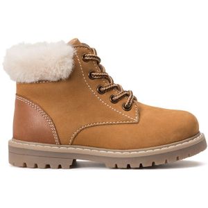 Leren bottines met rits LA REDOUTE COLLECTIONS. Leer materiaal. Maten 22. Kastanje kleur