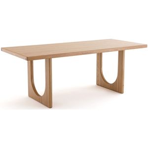 Tafel in massief eik, 6/8 personen, Douve LA REDOUTE INTERIEURS. Hout, medium (MDF) materiaal. Maten 8 personen. Kastanje kleur