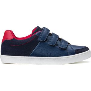 Bicolor sneakers met klittenband LA REDOUTE COLLECTIONS. Polyurethaan materiaal. Maten 30. Blauw kleur