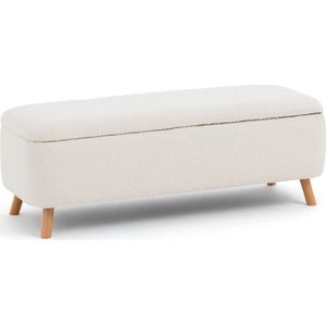 Kofferbank voor bedeinde, bouclette stof, Miji LA REDOUTE INTERIEURS. Polyester materiaal. Maten één maat. Beige kleur