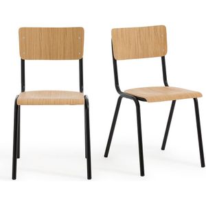 2 stapelbare schoolstoelen, Hiba