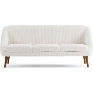 3-zit zetel, geribd fluweel, Semeon LA REDOUTE INTERIEURS. Geribd fluweel materiaal. Maten 3-zit. Beige kleur