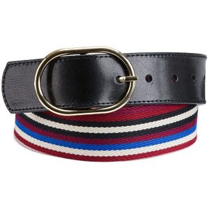 Riem in stof met goudkleurige metalen gesp LA REDOUTE COLLECTIONS. Katoen materiaal. Maten 75 cm. Multicolor kleur