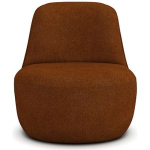 Fauteuil in gevlochten mêlee stof, Rosebury AM.PM. Gevlochten mêlee materiaal. Maten één maat. Kastanje kleur