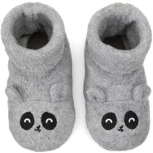 Kousslofjes in fleece met panda kop LA REDOUTE COLLECTIONS. Polyester materiaal. Maten 20/21. Grijs kleur