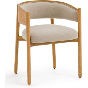 La Redoute Intérieurs - Natesse - Fauteuil - Beige - Hevea en Katoen/Linnen
