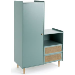 Taga - Dressingkast - Grijsgroen - Geverfd Hout en Rotan