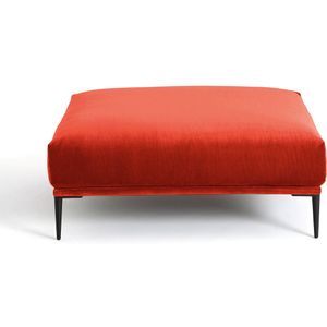 Poef XL fluweel, Oscar design E.Gallina AM.PM. Fluweel materiaal. Maten 1-zit. Rood kleur