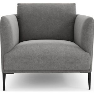 Fauteuil in stonewashed fluweel, Oscar E. Gallina