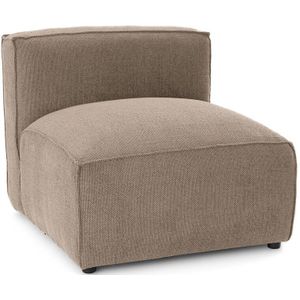 Omvormbare zetel, getextureerde stof, Seven LA REDOUTE INTERIEURS. Rups materiaal. Maten 1-zit. Kastanje kleur