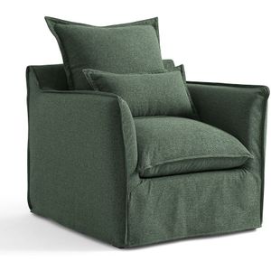Polyester fauteuil Odna LA REDOUTE INTERIEURS. Polyester materiaal. Maten 1-zit. Groen kleur