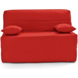 Bankstel BZ mousse Bultex 9 cm SO'HOME. Katoen materiaal. Maten 140 x 200 cm. Rood kleur