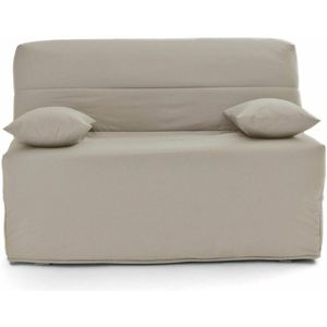 Bankstel BZ, mousse Bultex 15 cm SO'HOME. Mêlee polyester materiaal. Maten 140 x 200 cm. Beige kleur