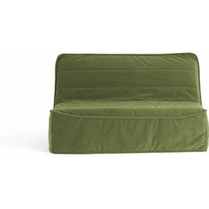 Bankstel BZ in HR mousse 35, fluweel, Trani LA REDOUTE INTERIEURS. Fluweel materiaal. Maten 140 x 190 cm. Groen kleur