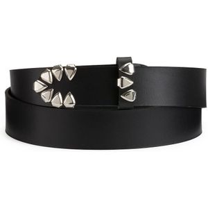 Leren riem, te strikken LA REDOUTE COLLECTIONS. Leer materiaal. Maten 75 cm. Zwart kleur