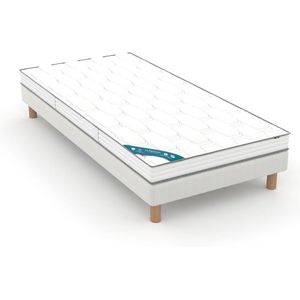 Matras 580 met pocketveren en traagschuim LA REDOUTE INTERIEURS.  materiaal. Maten 90 x 190 cm. Wit kleur