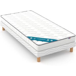 Matras in mousse, half-stevig 14,5 cm LA REDOUTE INTERIEURS.  materiaal. Maten 90 x 190 cm. Wit kleur