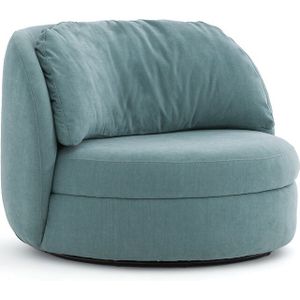 Draaiende fauteuil in polyester, Ronda LA REDOUTE INTERIEURS. Polyester materiaal. Maten 1-zit. Grijs kleur