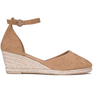 Espadrilles met sleehak LA REDOUTE COLLECTIONS. Synthetisch materiaal. Maten 40. Kastanje kleur